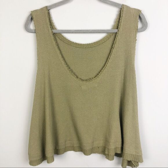 FREE PEOPLE | WE THE FREE New Love Green Textured Tank Top Women’s Size Small - Picture 3 of 9